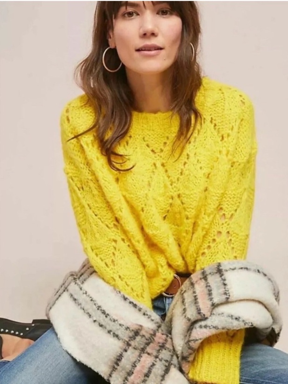 Anthropologie Sleeping on Snow Bright Lights Alpaca Blend Knit Sweater